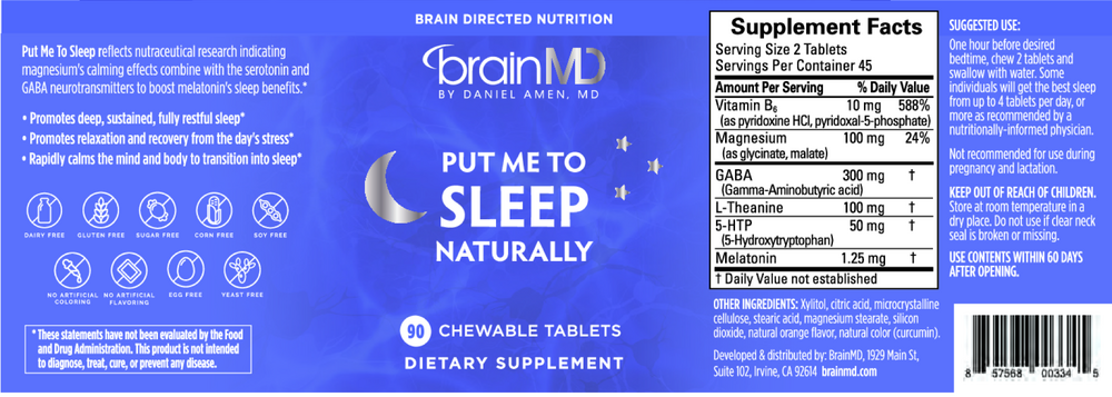 Put Me To Sleep Naturally – Chewables Natural Sleep Aid