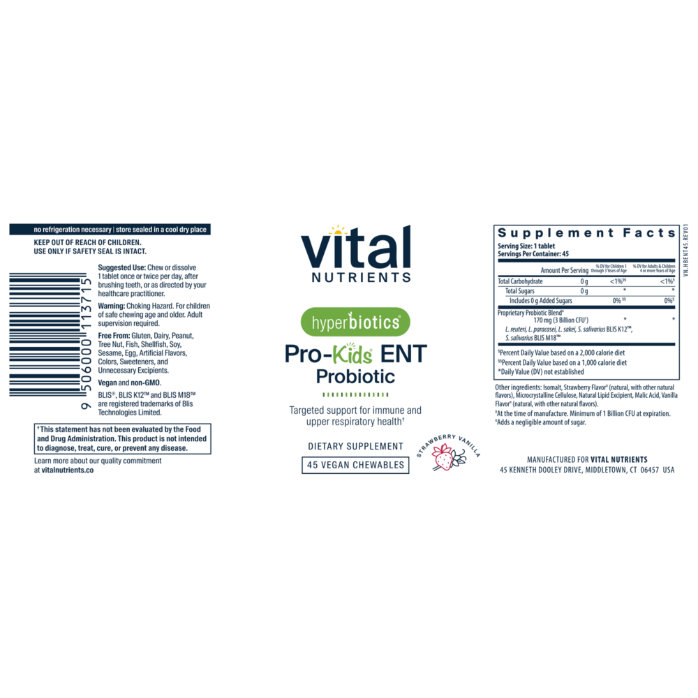 Hyperbiotics Pro-Kids ENT® Probiotic