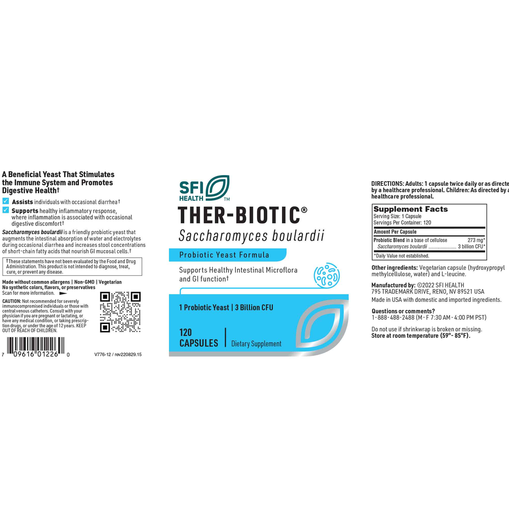 Ther-Biotic® Saccharomyces boulardii – Gut Resilience & Immune Support