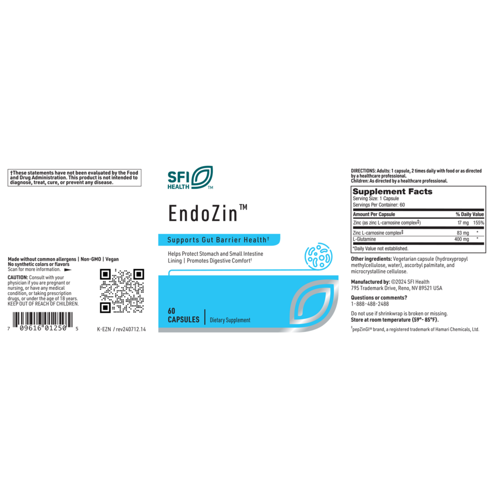 Endozin™ – Gut Barrier & Gastric Lining Support