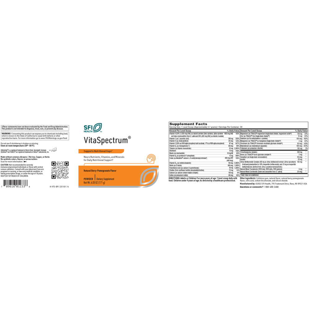 VitaSpectrum® Powder – Berry-Pomegranate Flavor