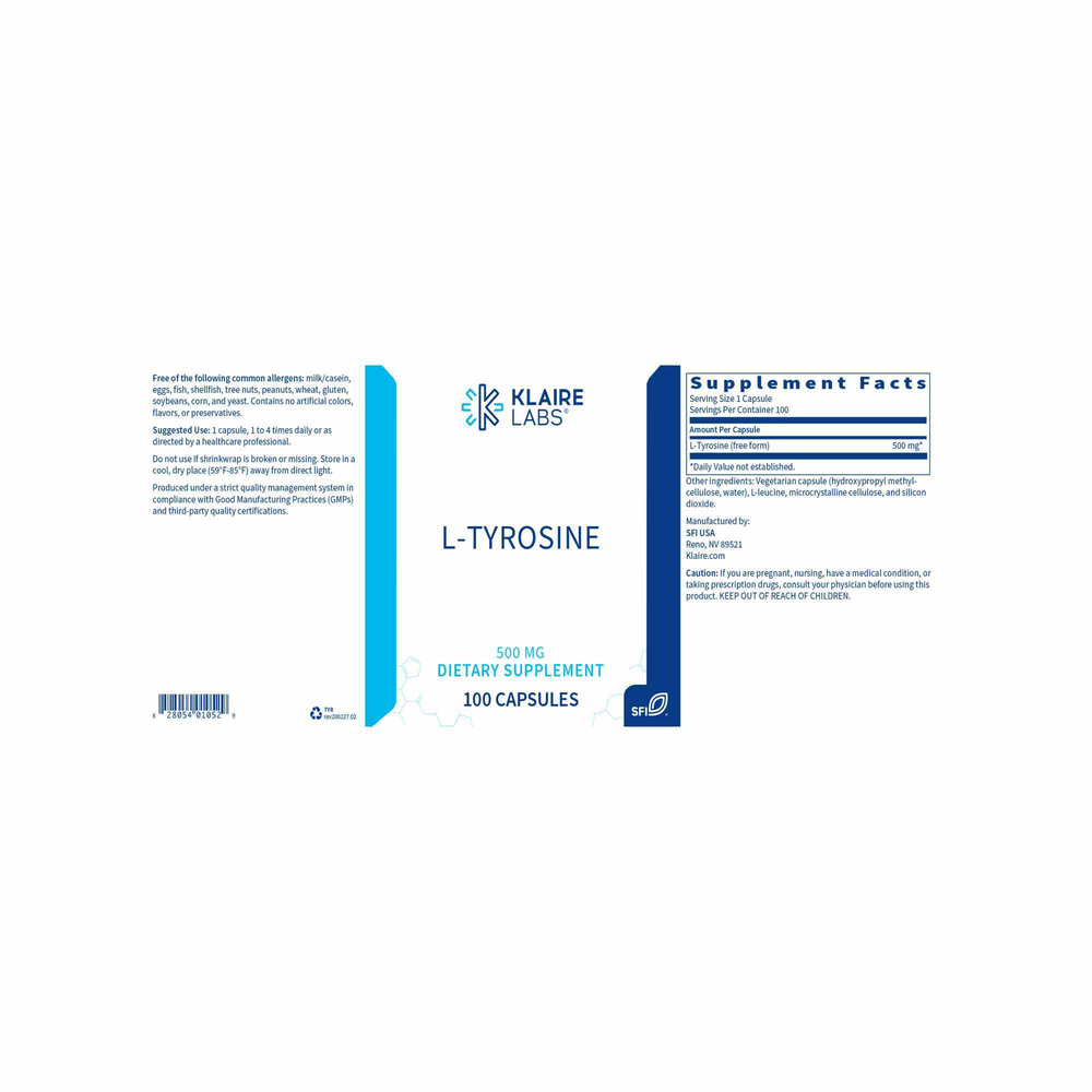 L-Tyrosine – Thyroid & Cognitive Support