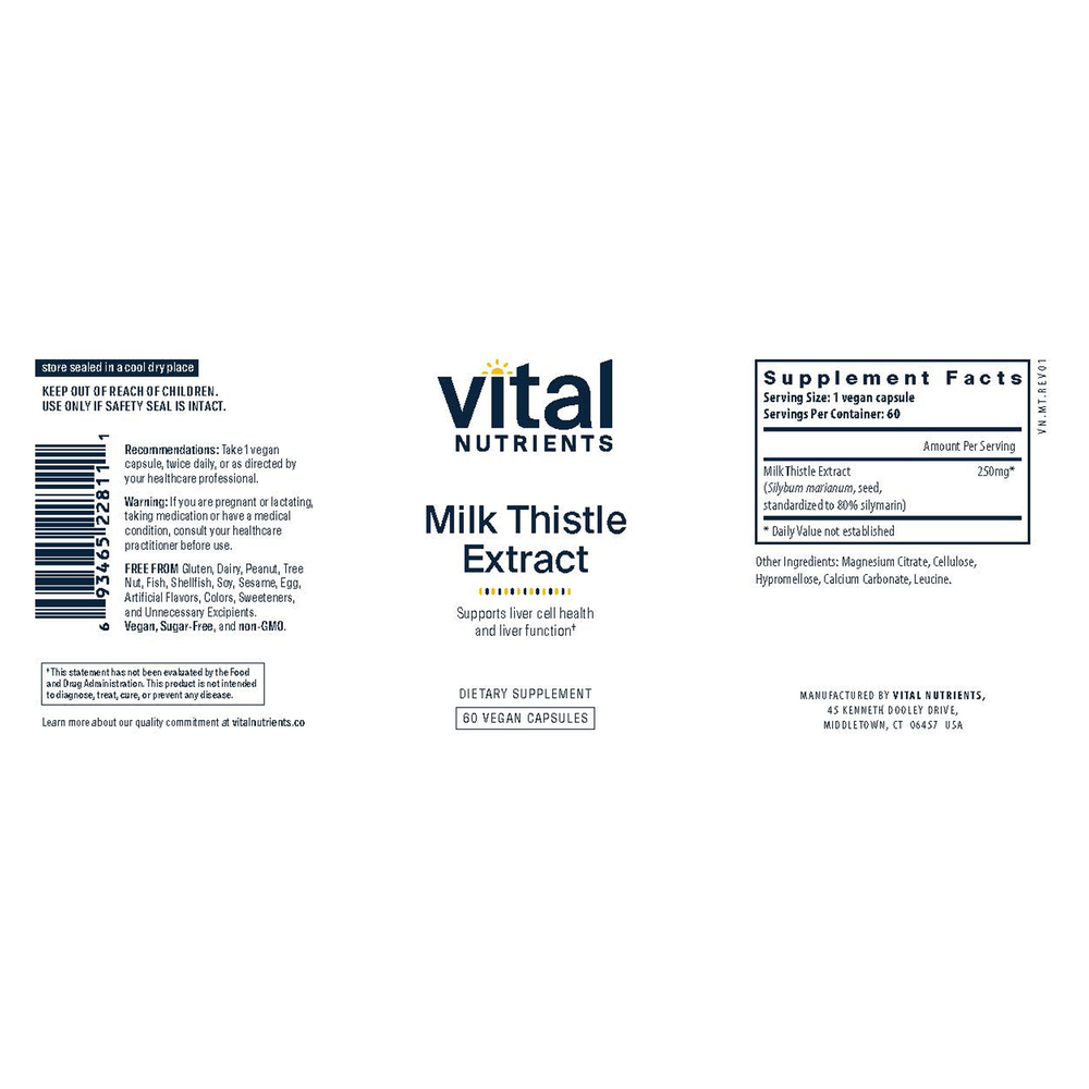 Milk Thistle Extract 250mg