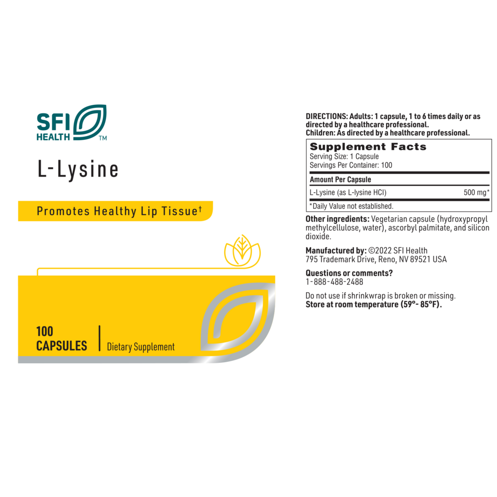 L-Lysine 500 mg – Immune & Tissue Support