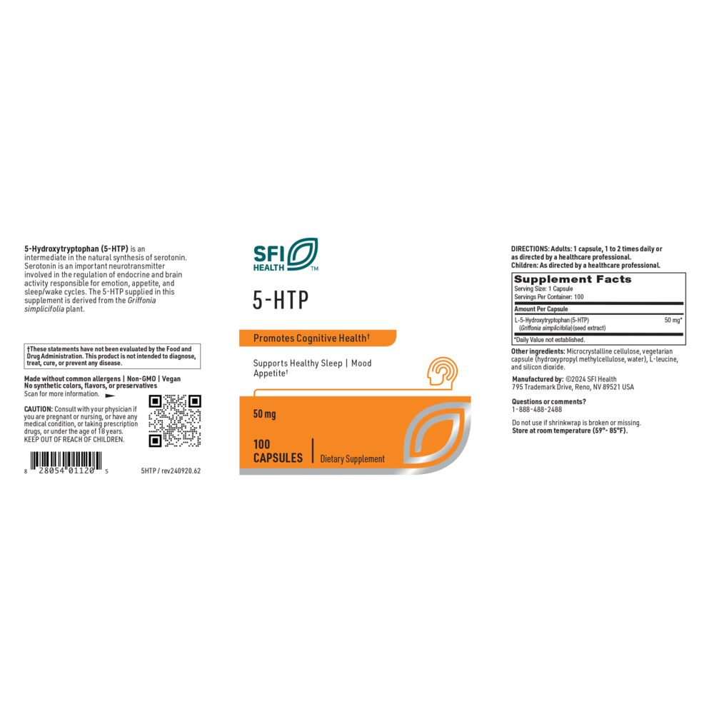 5-HTP (50 mg) – Mood & Sleep Support