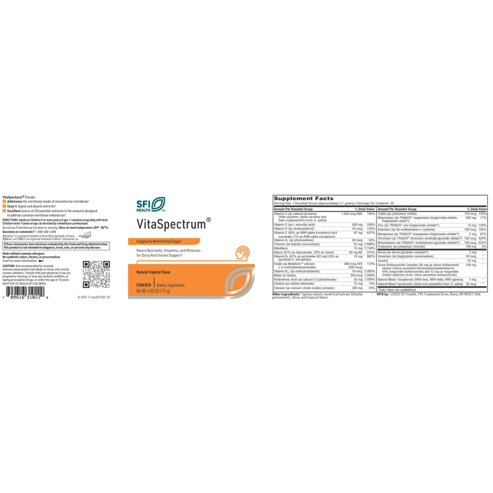 VitaSpectrum® Powder (Tropical) – Kids Multinutrient