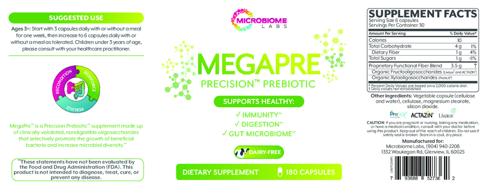 MegaPre™ DF Capsules – Dairy-Free Prebiotic for Gut Balance
