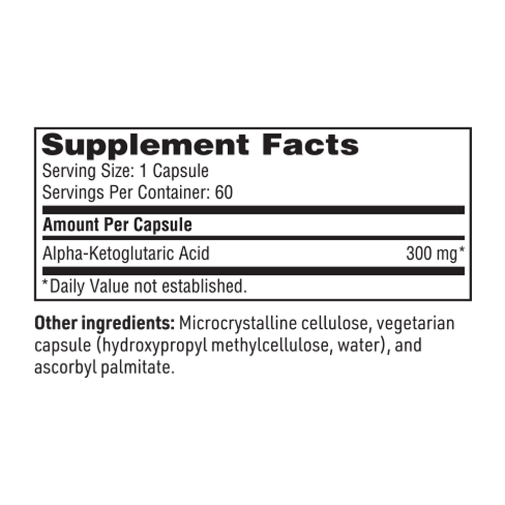 Alpha-Ketoglutaric Acid 300 mg – Energy & Muscle Support