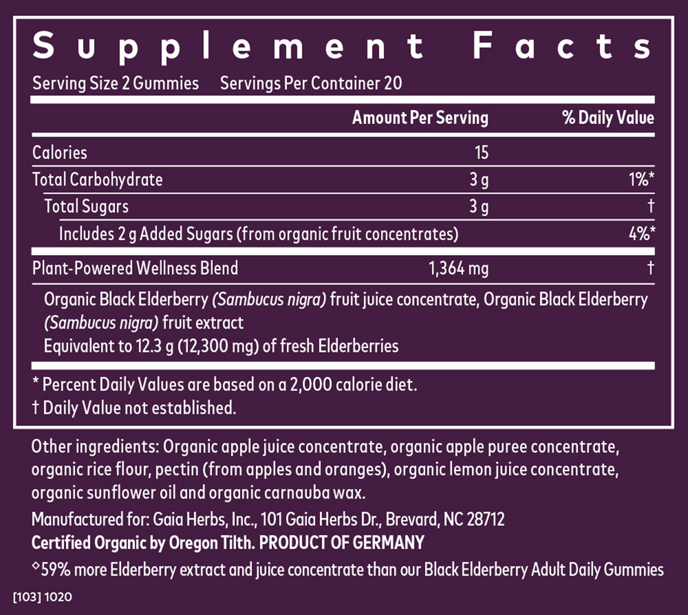 Extra Strength Black Elderberry Gummies