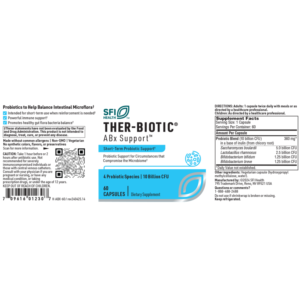Ther-Biotic® ABx Support™ – Gut Support During Antibiotics