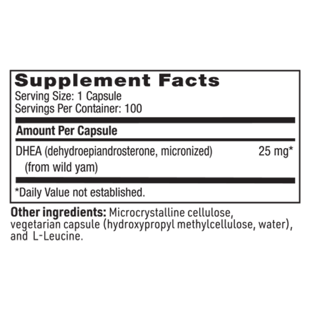 DHEA (25 mg) – Micronized Adrenal Support
