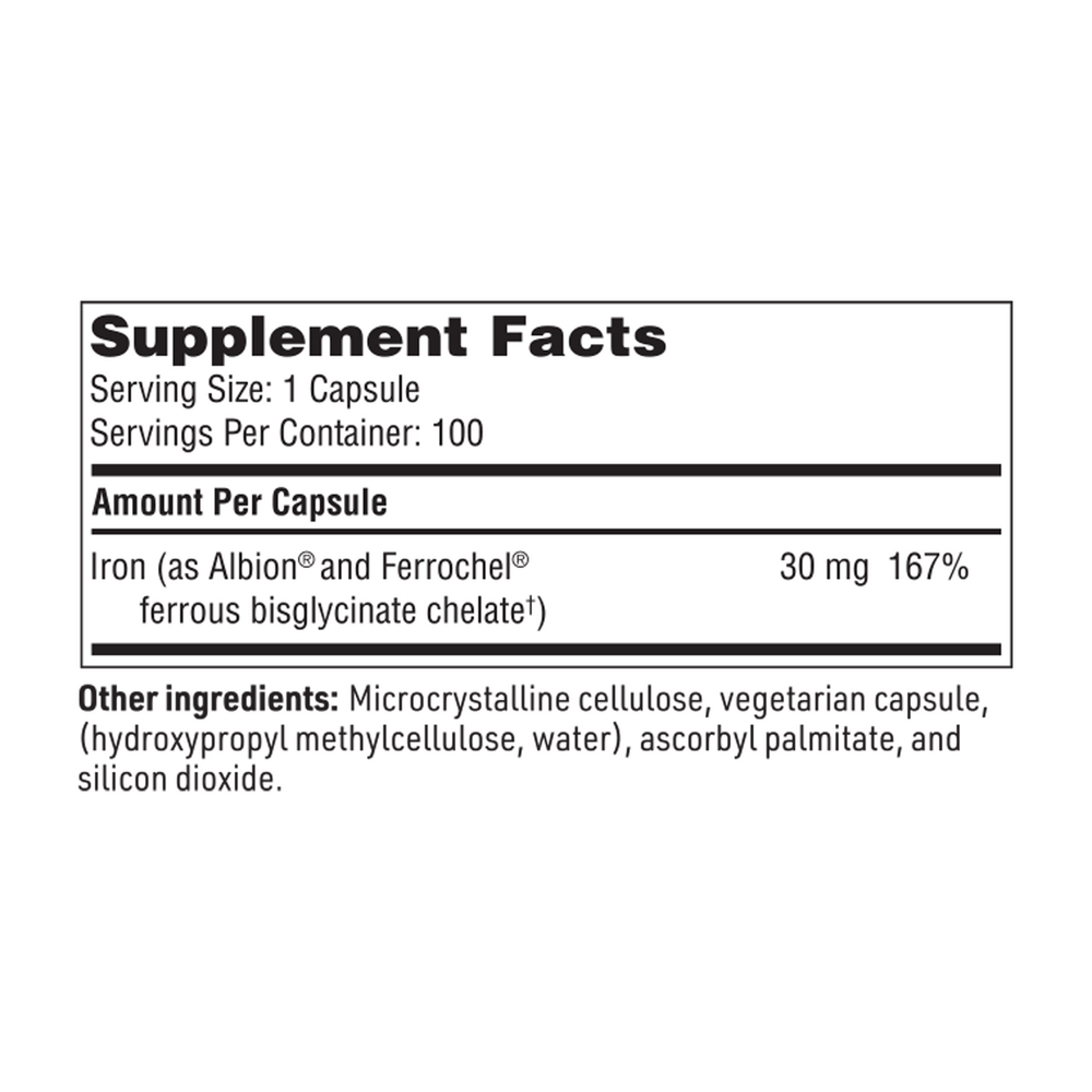 Iron Chelate – Non-Constipating Bisglycinate Iron