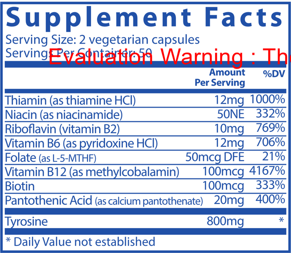 Tyrosine and B Vitamins