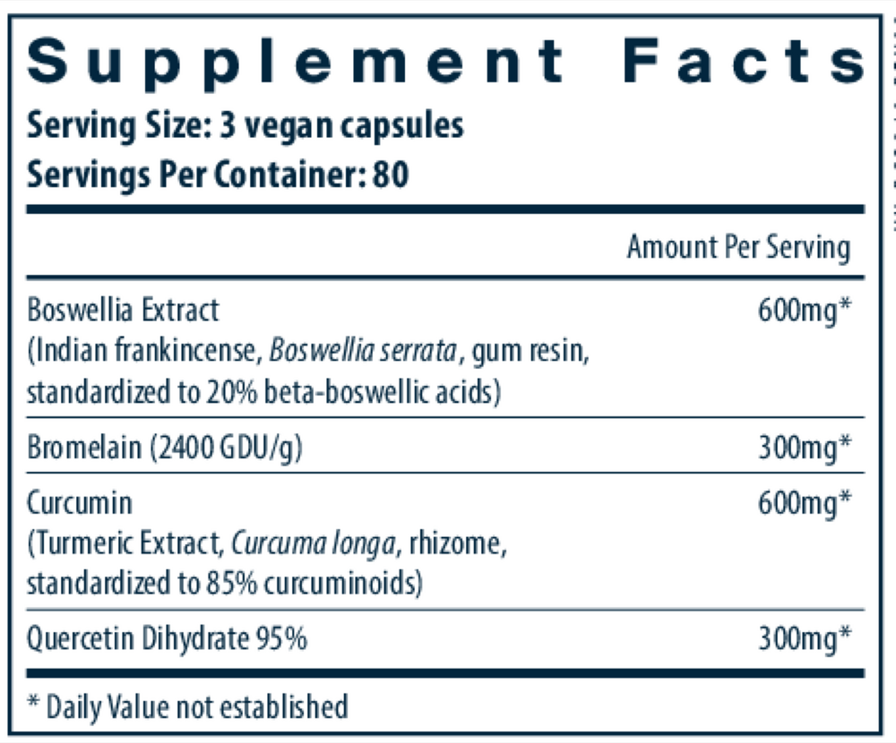BCQ: Bromelain, Curcumin and Quercetin (California Only)