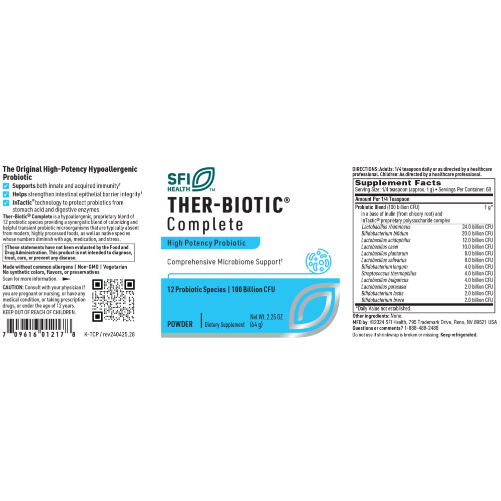 Ther-Biotic® Complete Powder – 100 Billion CFU Probiotic