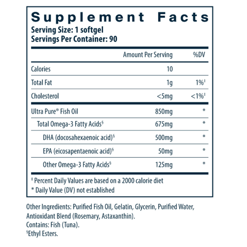 Ultra Pure® Fish Oil 675 High Omega-3 DHA