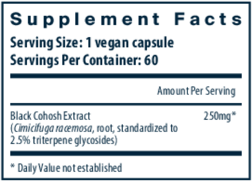 Black Cohosh 2.5% 250mg