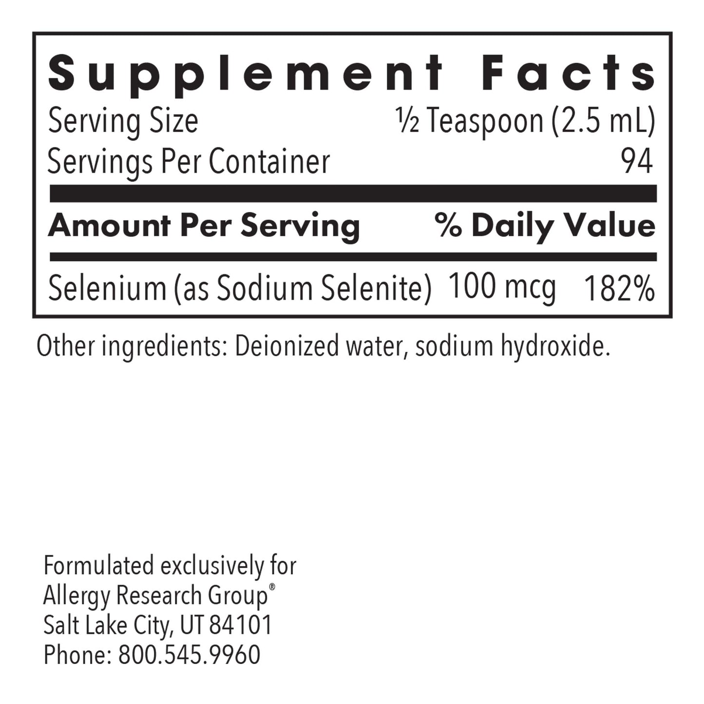 Selenium Solution – Liquid Selenium Supplement