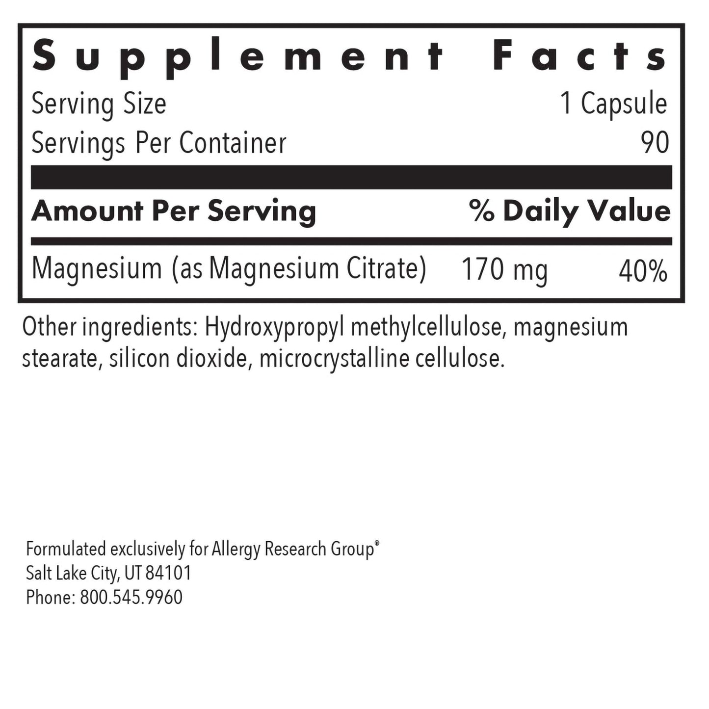 Magnesium Citrate – Magnesium Supplement for Muscle & Nerve Health