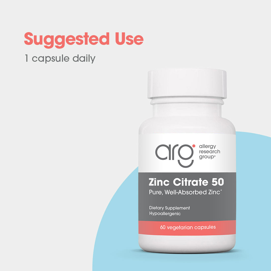 Zinc Citrate 50 mg – Essential Mineral for Health & Antioxidant Support