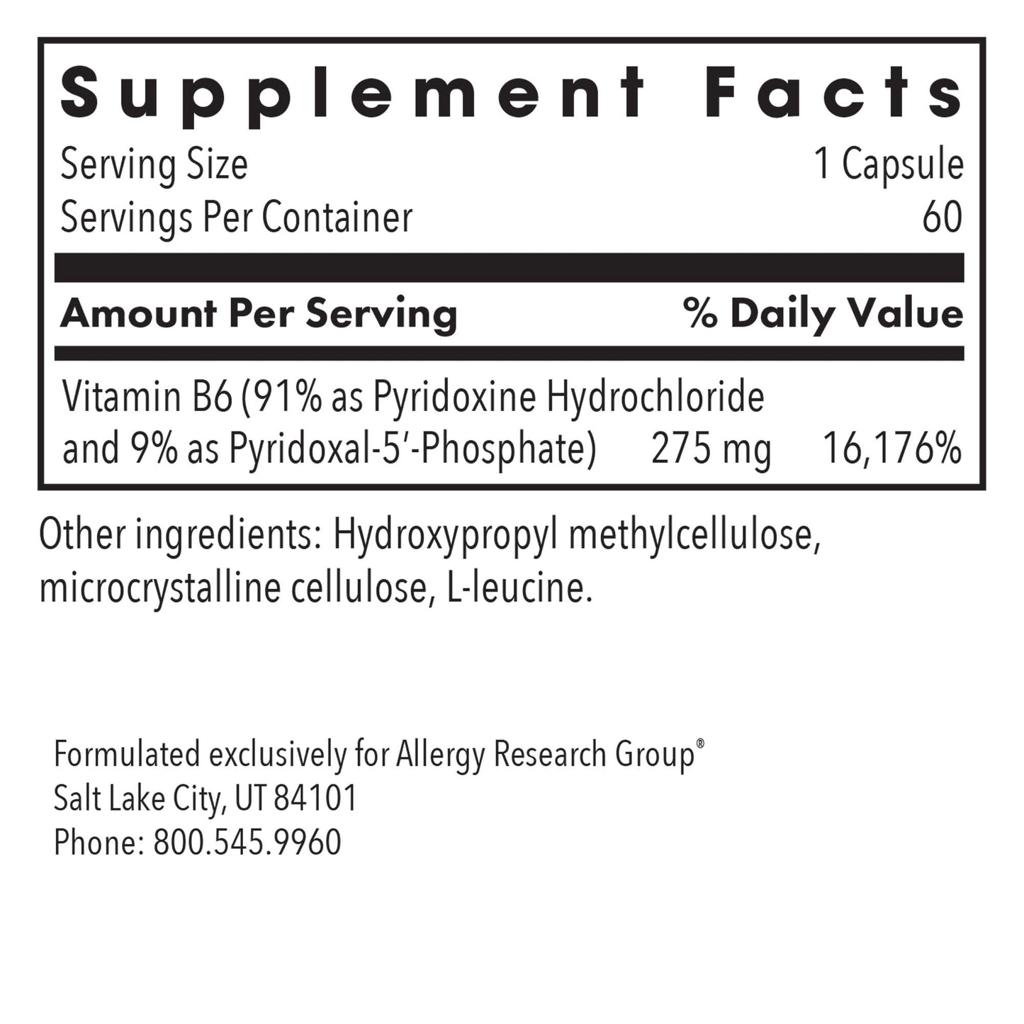 P5P – Activated Vitamin B6 Supplement