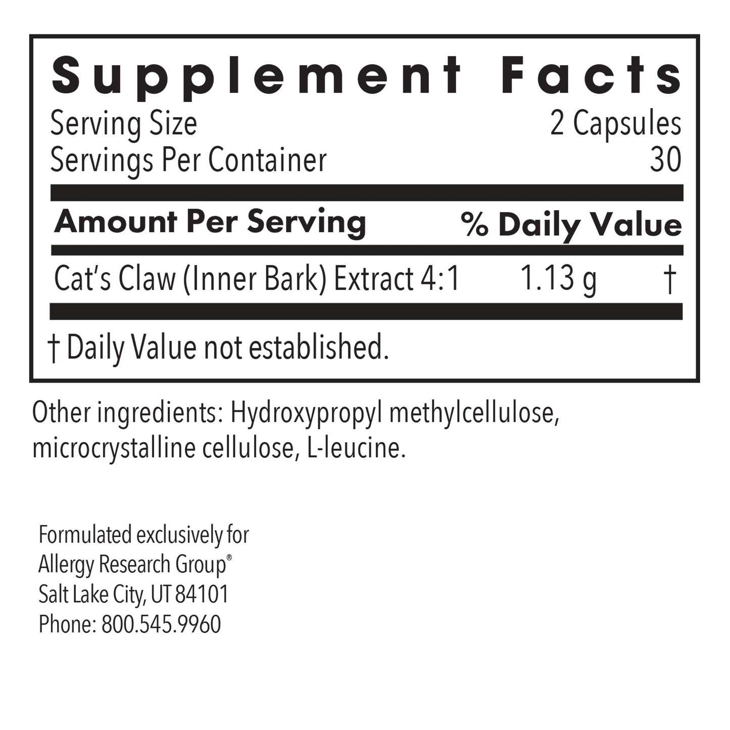 Cat's Claw – Antioxidant & Immune System Support