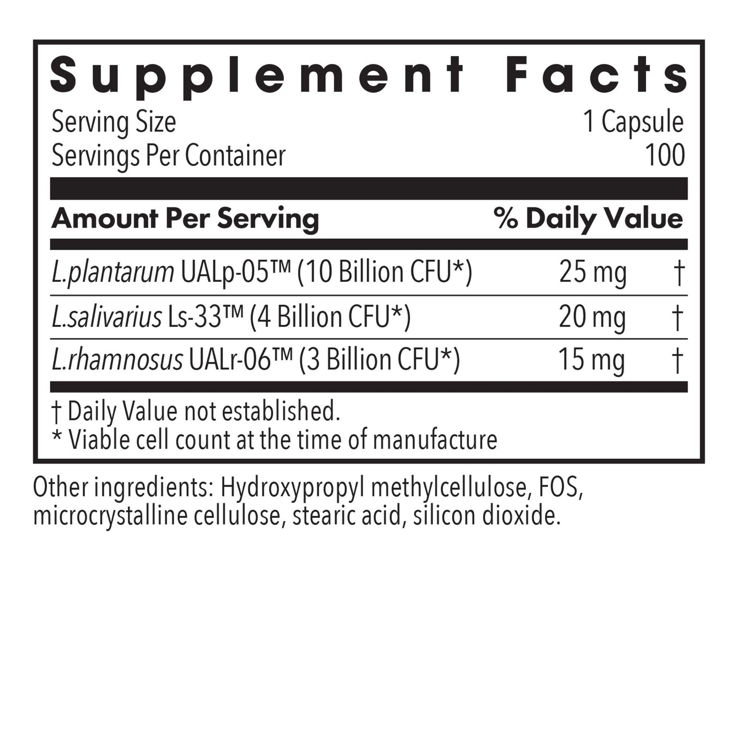 Lactobacillus Probiotic Supplement – Supports Digestive Health with Hardy Strains