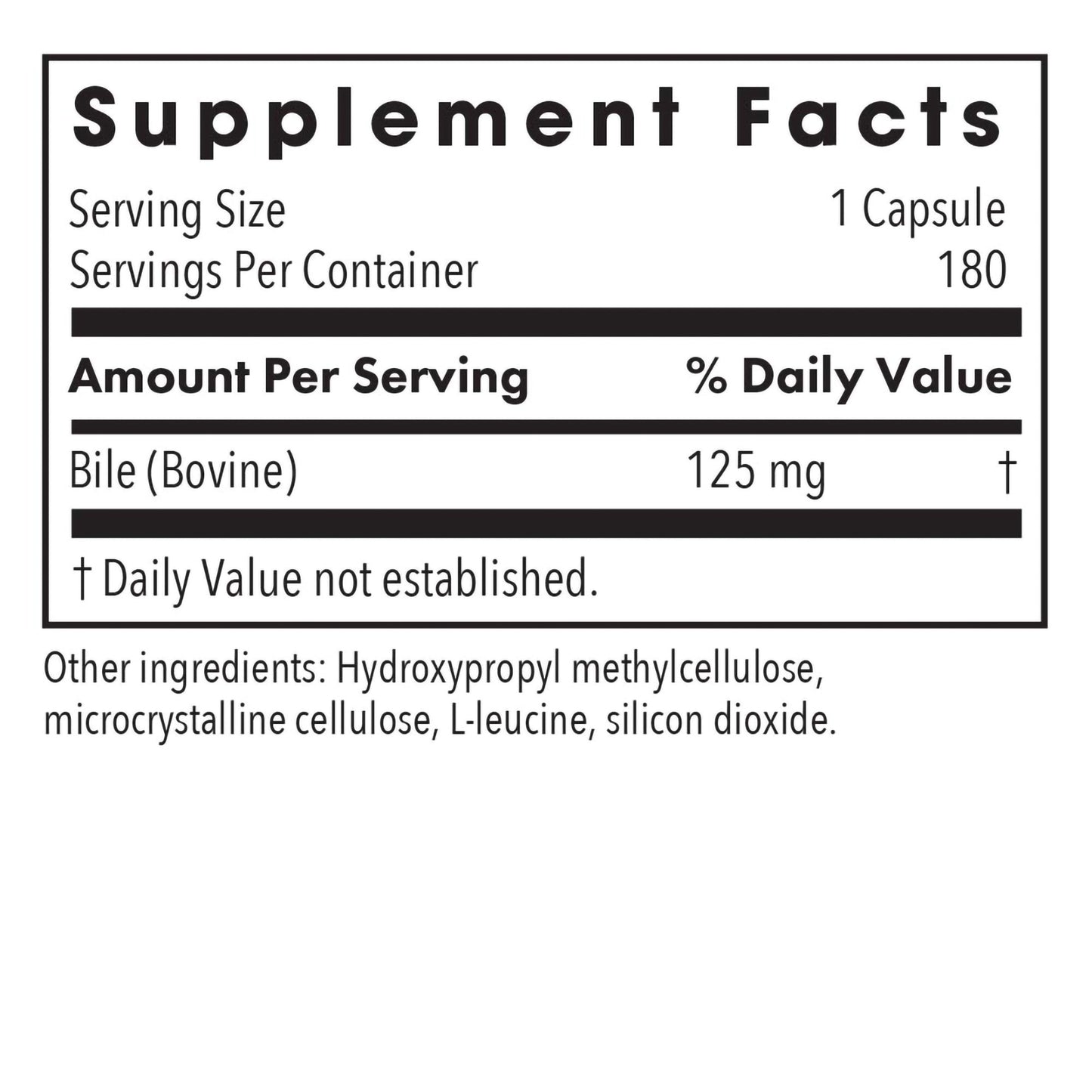 Ox Bile 125 mg Supplement – Liver & Digestion Support