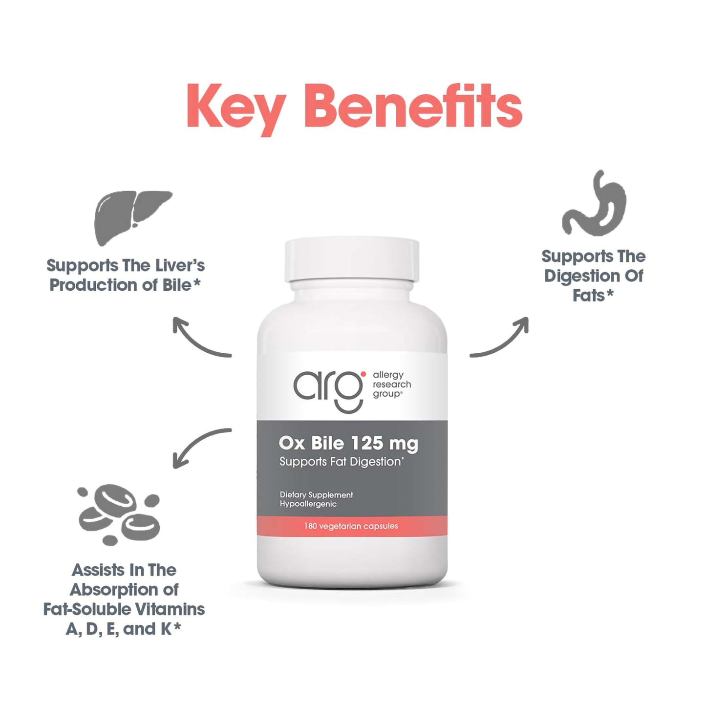 Ox Bile 125 mg Supplement – Liver & Digestion Support
