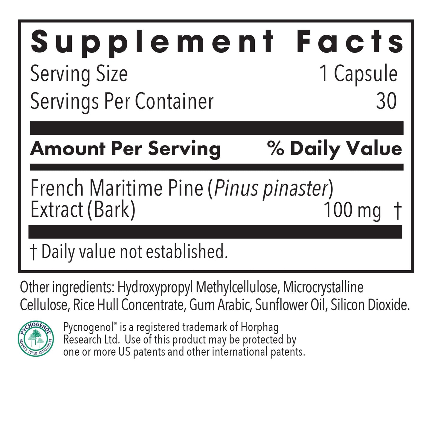 Pycnogenol® – French Maritime Pine Bark Extract Supplement
