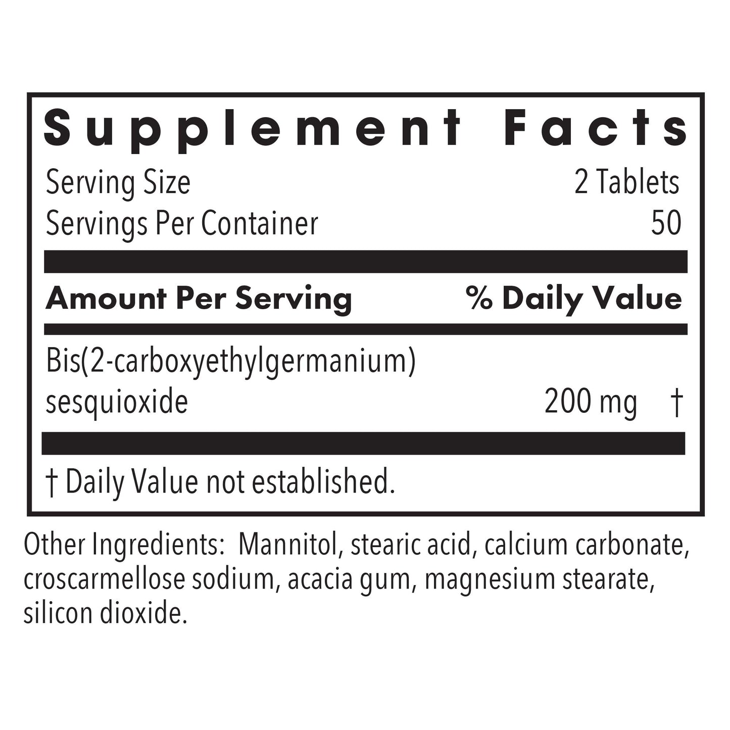 Organo-Germanium Ge-132 Sesquioxide Tablets – Pure Germanium Supplement