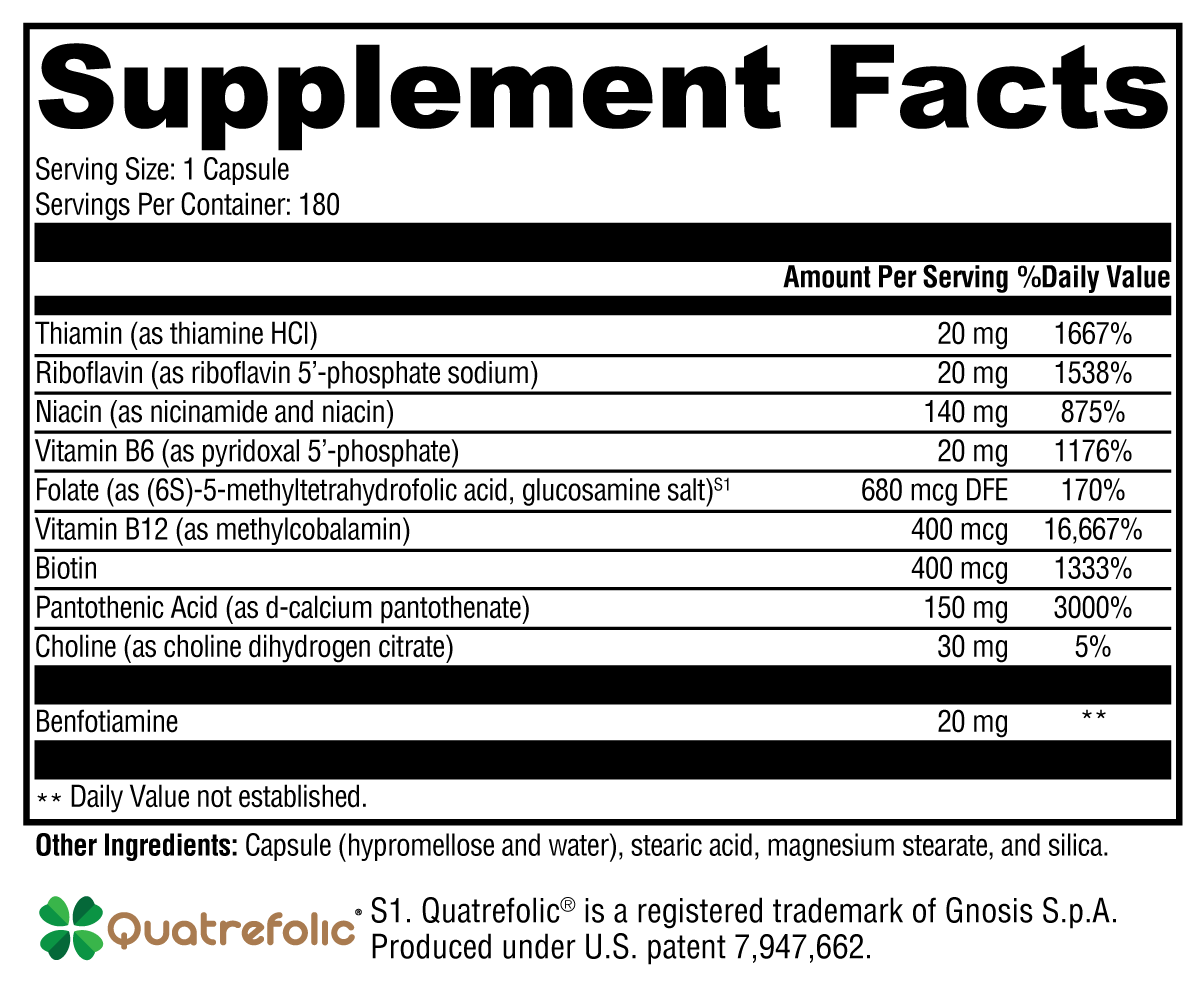 B Activ® – Complete Activated B-Complex for Energy, Stress, and Nervous System Support