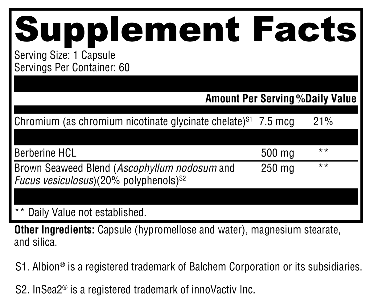 Berberine with InSea2® – Glycemic Response and Blood Glucose Support