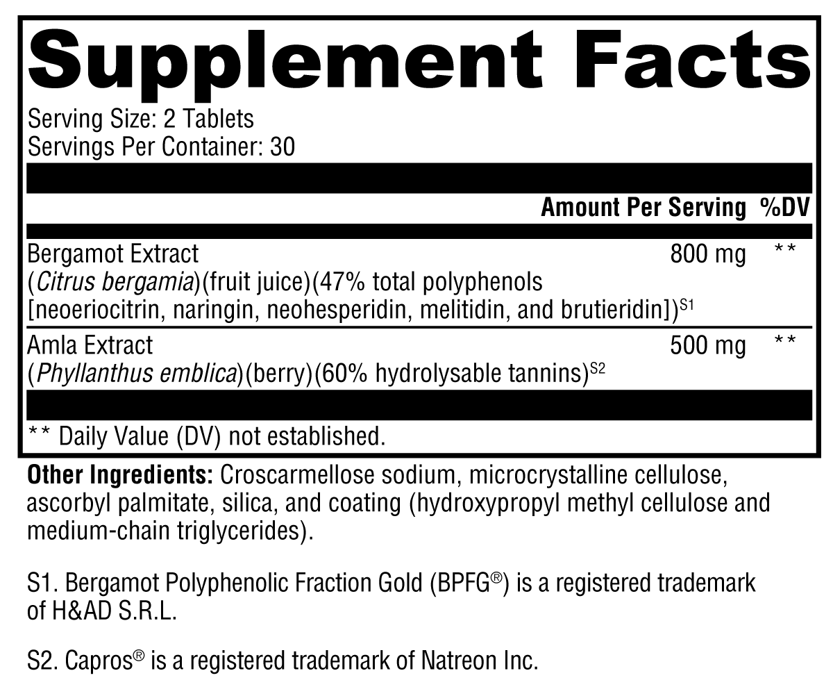 BergaCor® Plus – Cardiovascular, Lipid, and Glucose Support with Bergamot and Amla