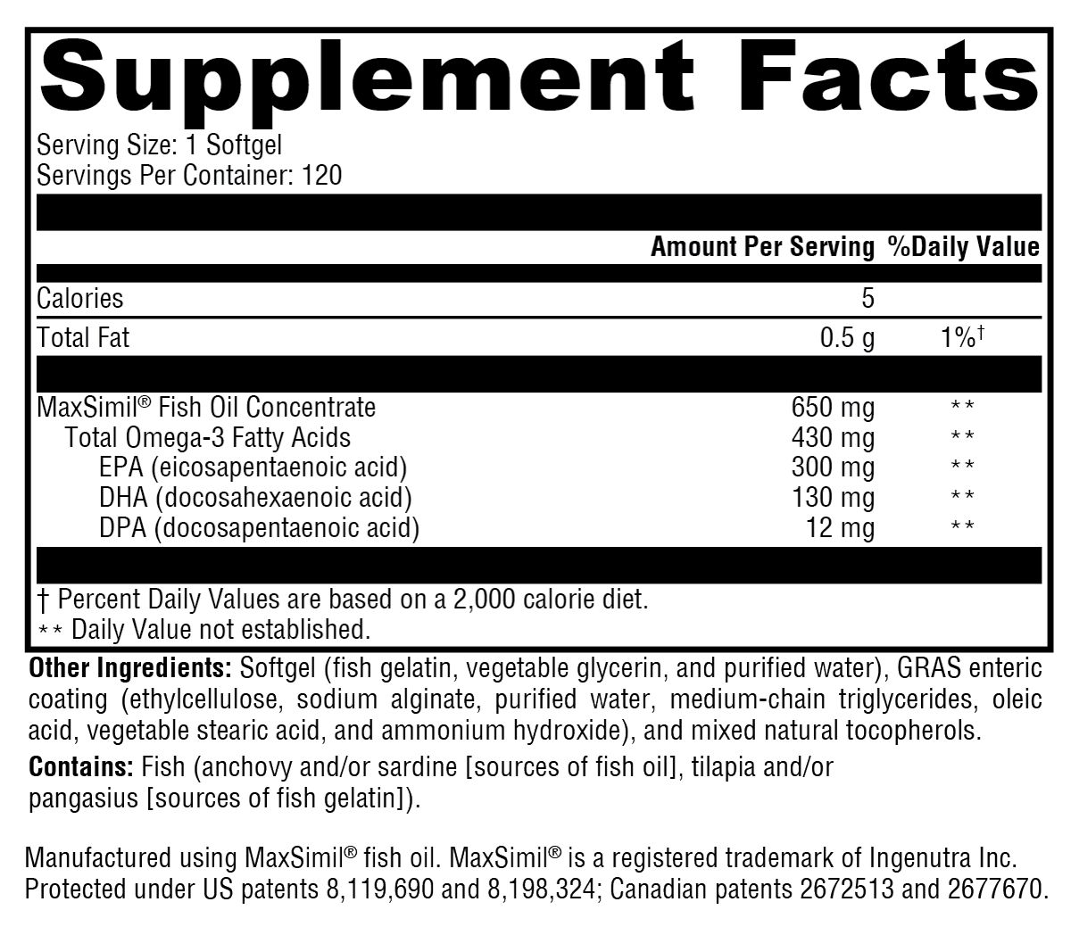 Omega MonoPure® 650 EC – High-Absorption Fish Oil for Heart, Brain, and Metabolic Support