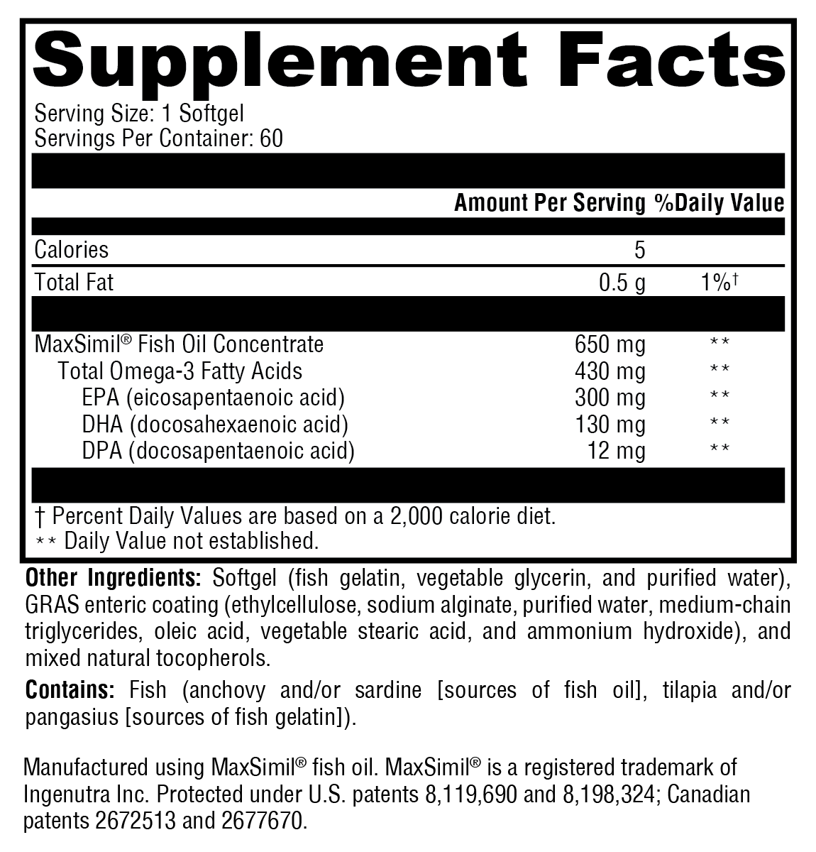 Omega MonoPure® 650 EC – High-Absorption Fish Oil for Heart, Brain, and Metabolic Support