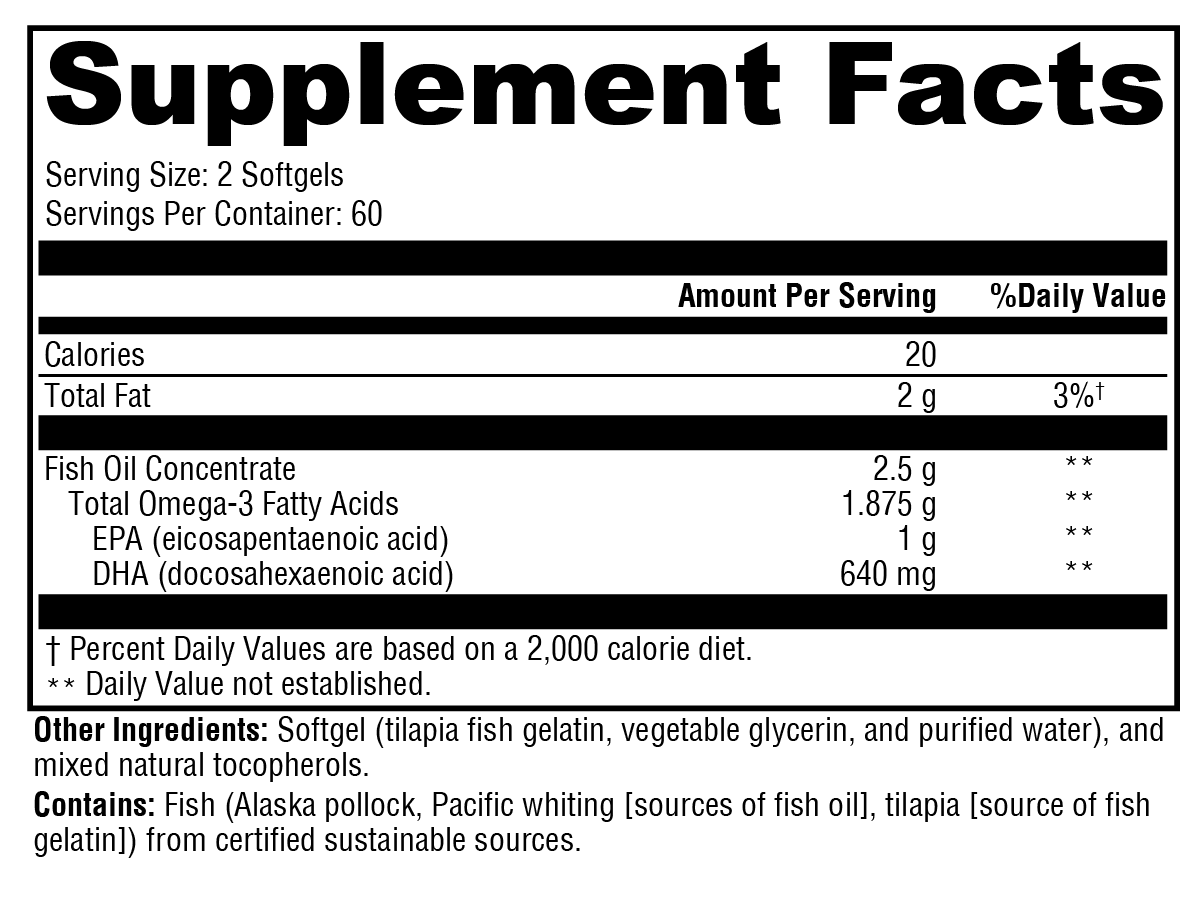 OmegaPure 820™ – High-Concentration Fish Oil for Heart, Brain, and Metabolic Support