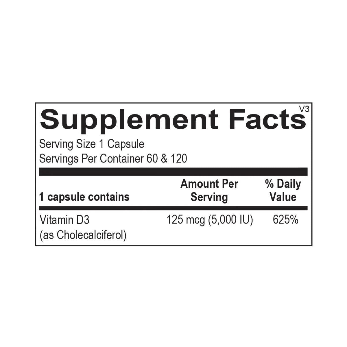 Vitamin D 5,000 IU - Melcon's Pharmacy