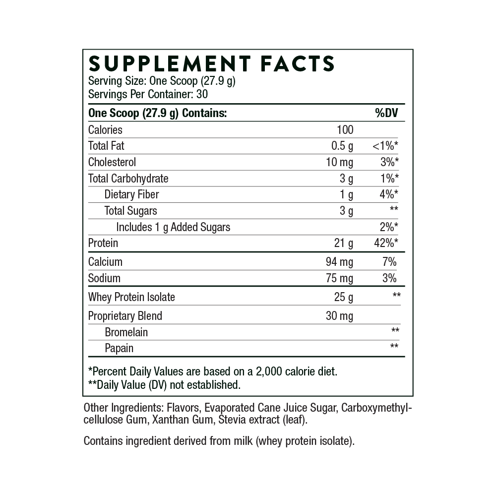 Thorne Whey Protein Isolate – Melcon's Pharmacy