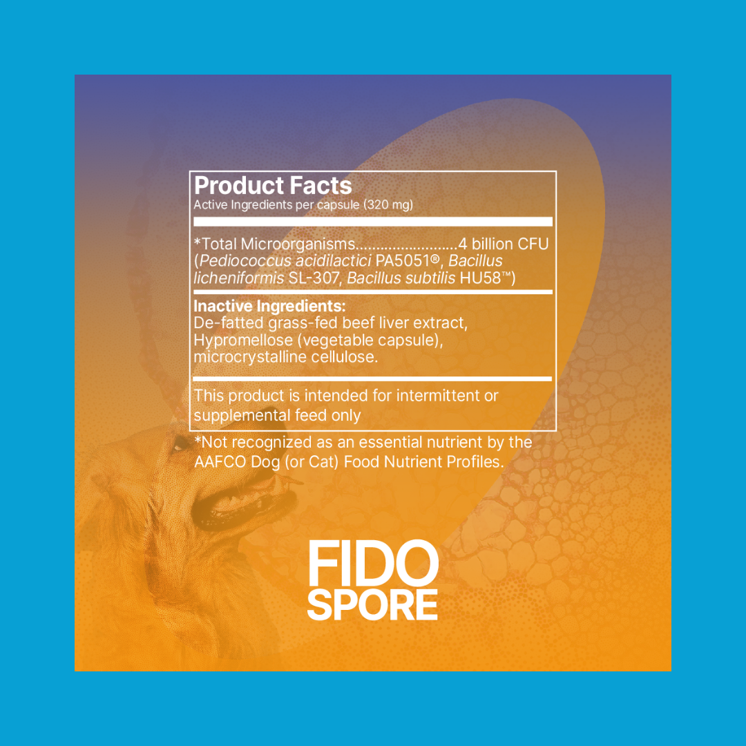 FidoSpore - Probiotic for Dogs & Cats Digestive & Immune Health