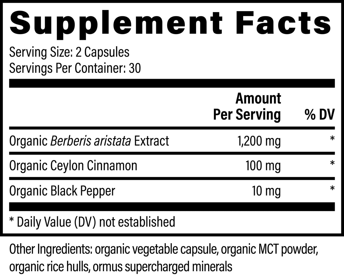 Berberine by Global Healing – Berberine 1,200 mg with Ceylon Cinnamon | Melcon's Pharmacy (image 2)
