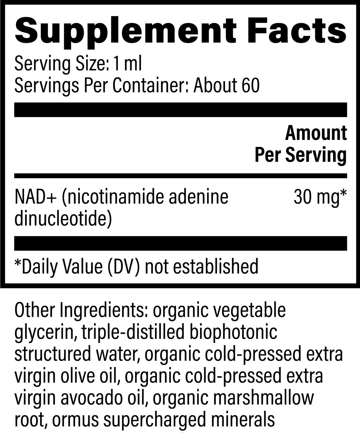 NAD+ by Global Healing – NAD+ 30 mg Liquid Supplement | Melcon's Pharmacy (image 2)