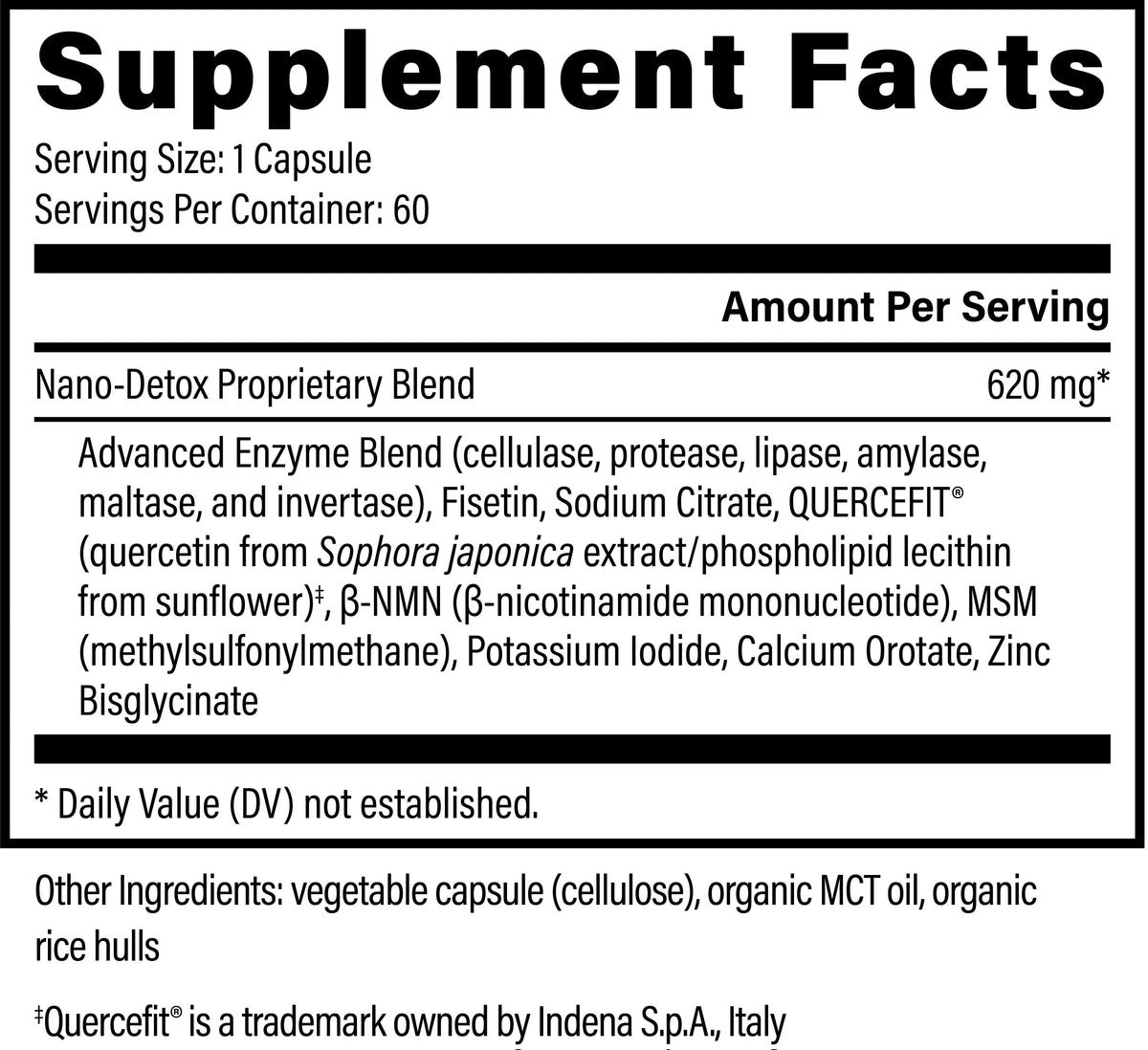Nano Detox by Global Healing – Nano Detox Fisetin, Quercetin & NMN | Melcon's Pharmacy (image 2)