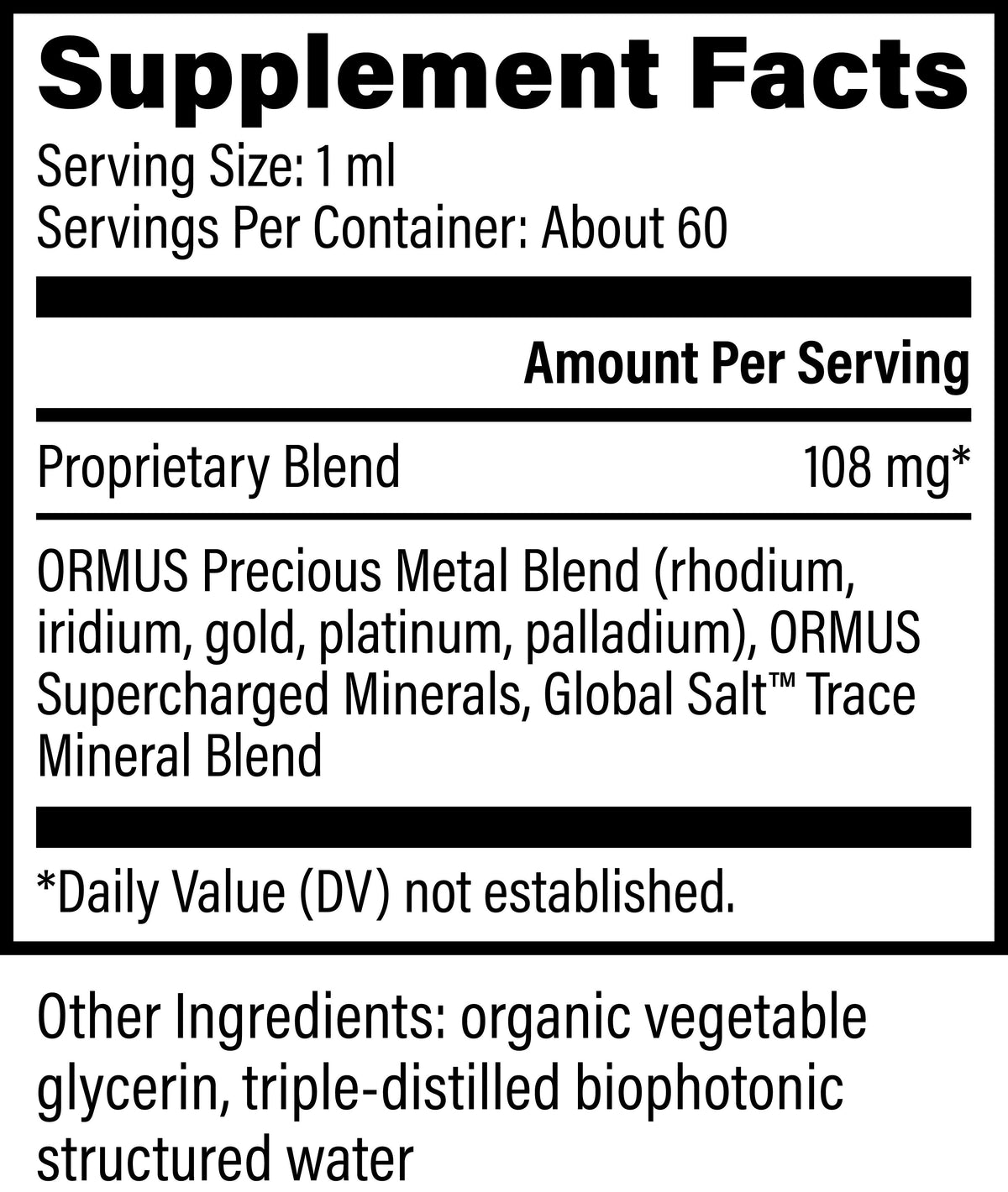 ORMUS Earth Minerals™ by Global Healing – ORMUS Earth Minerals™ Liquid Minerals | Melcon's Pharmacy (image 2)