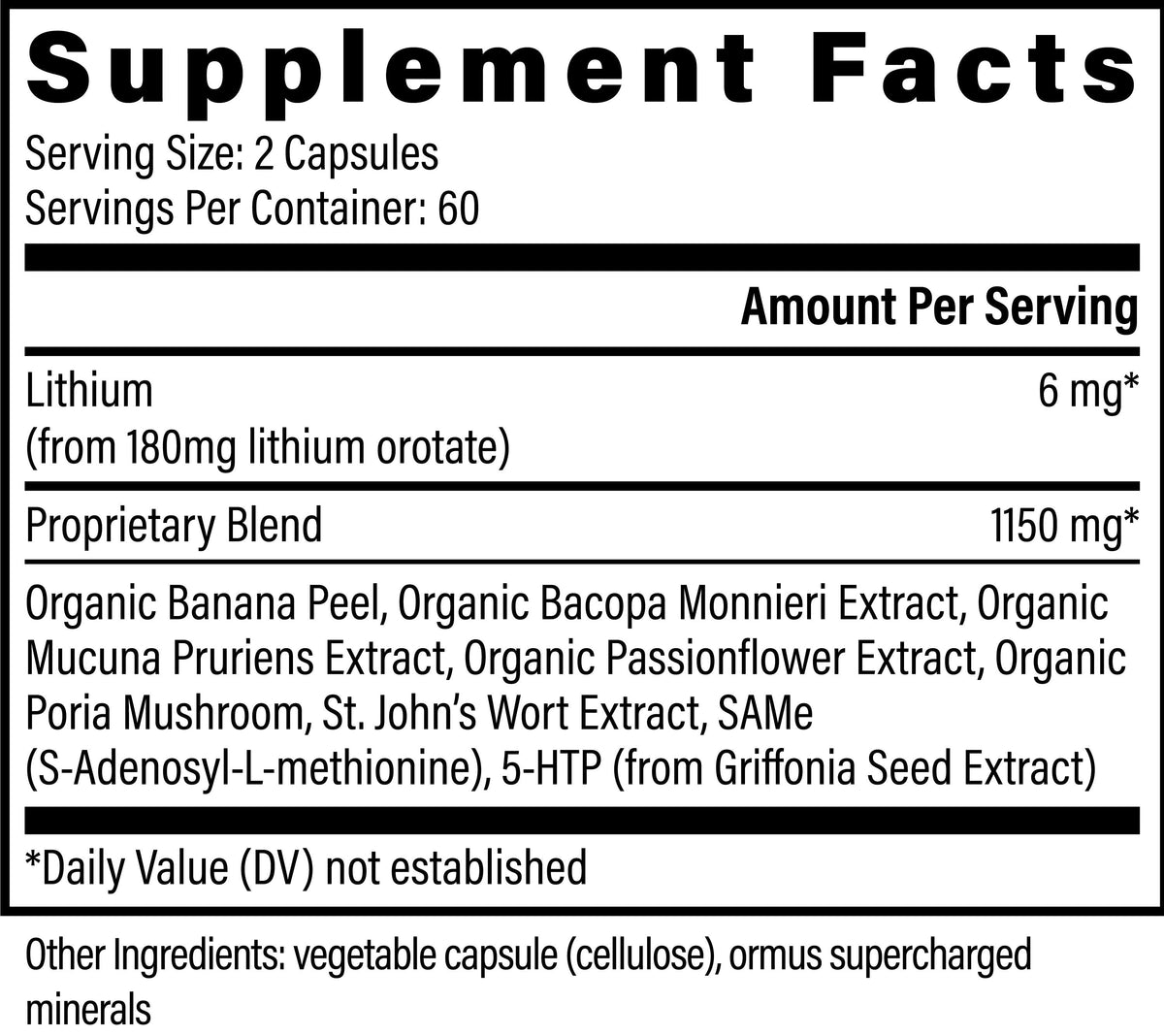 Stress Relief by Global Healing – Stress Relief 5-HTP, SAMe & Lithium | Melcon's Pharmacy (image 2)