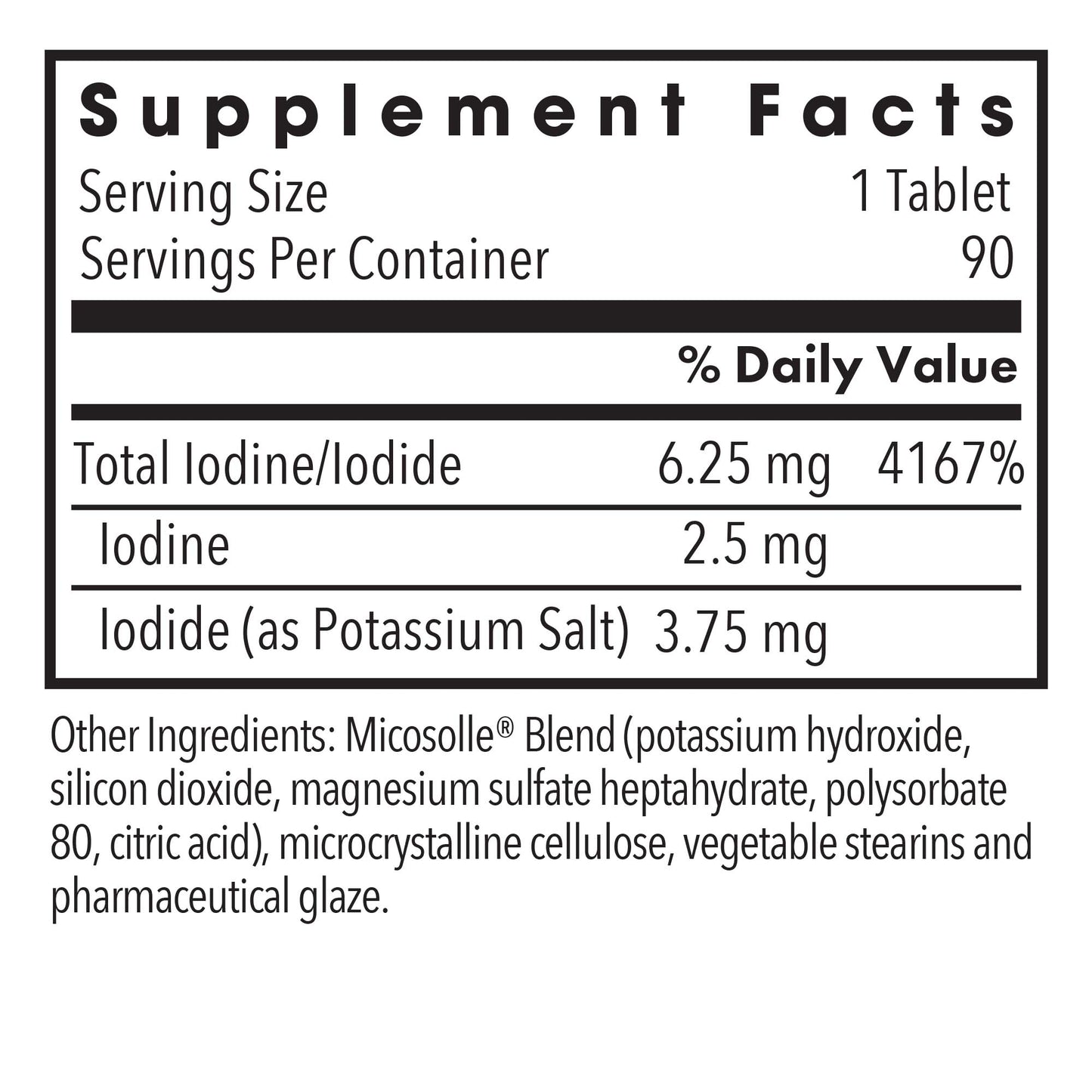 Iodoral® 6.25 mg – High Potency Iodine/Potassium Iodide Supplement