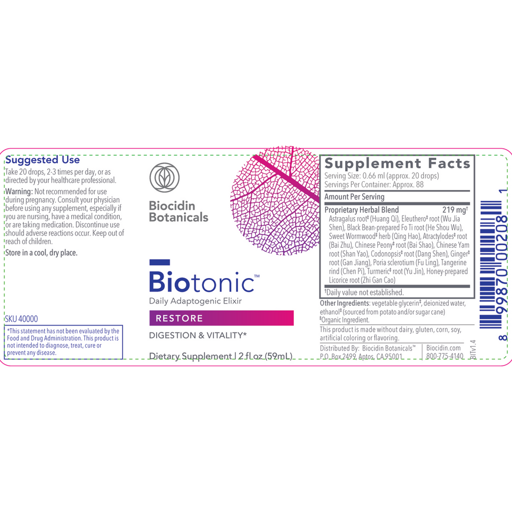 Biotonic™ – Daily Adaptogenic Elixir (2 oz Liquid)