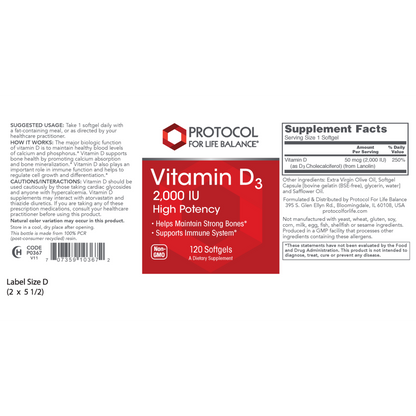Vitamin D3 2,000IU