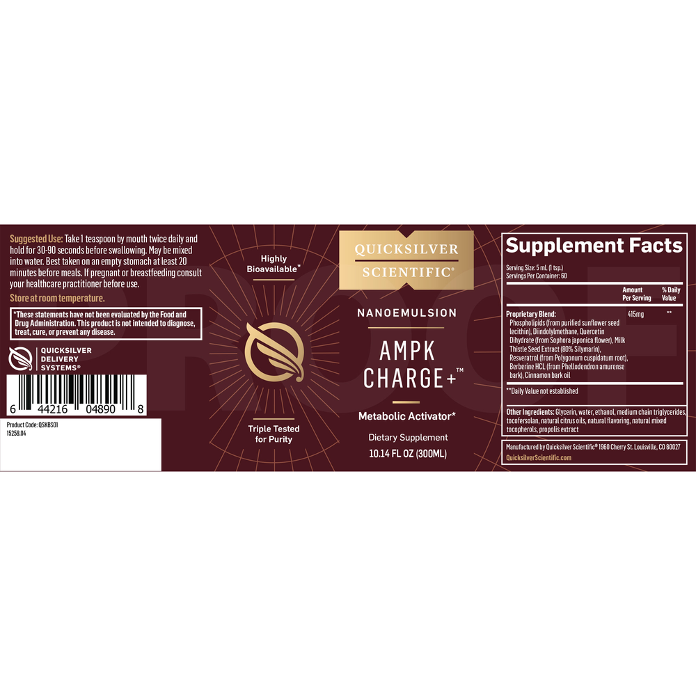 AMPK Charge+® – Fat-Burning & Metabolic Activator 100 mL