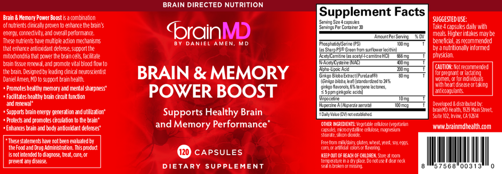 Brain & Memory Power Boost – Cognitive & Memory Support